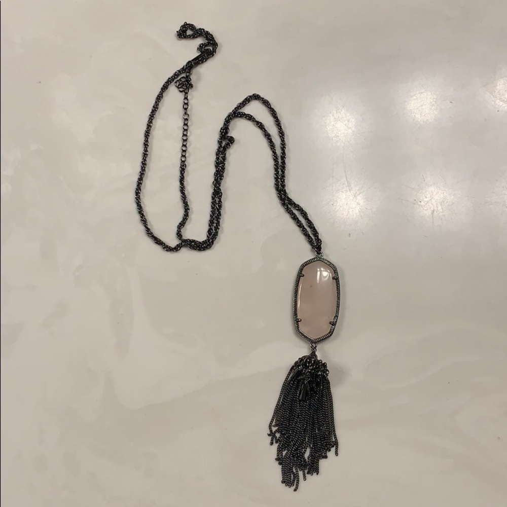Kendra Scott Rayne Gunmetal Necklace